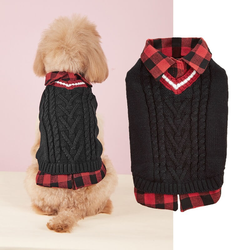 Perfecto para el otoño de cuello a cuadros a cuadros de invierno Cable Sweater Chalece