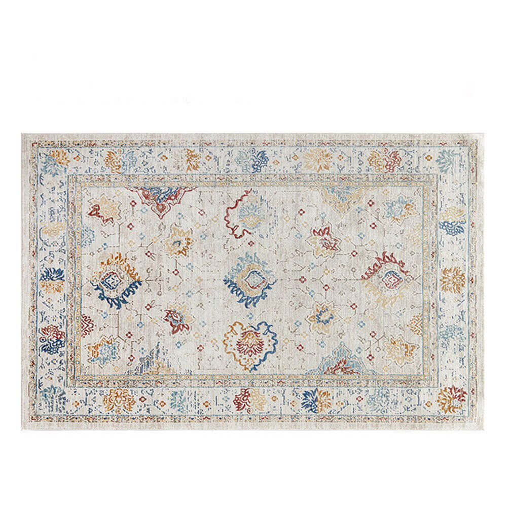 Haustierfreundlicher Vintage-Teppich in Blau und Creme – zeitlose Eleganz für Ihr Zuhause