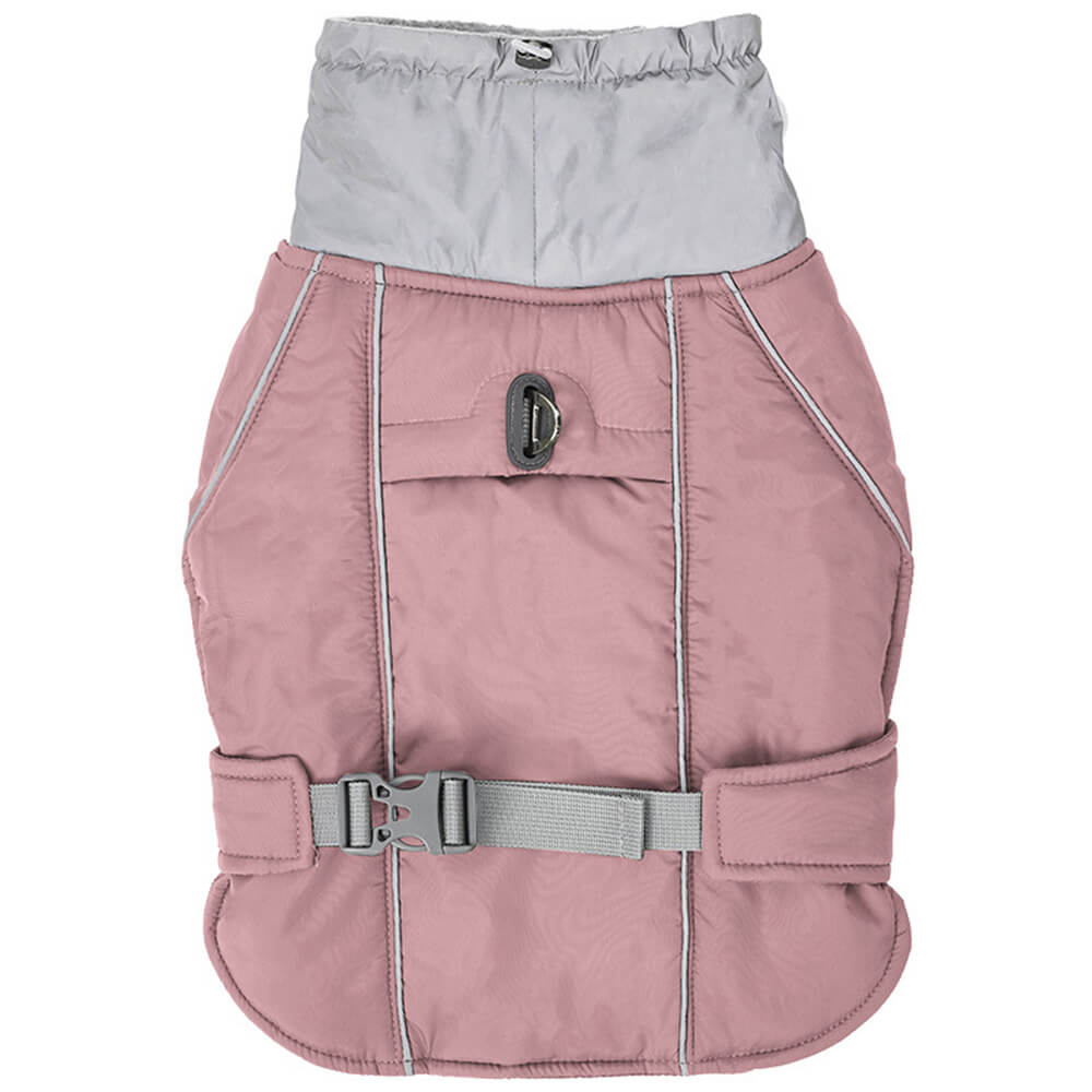 Chaqueta reflectante de perro caliente de cuello alto impermeable