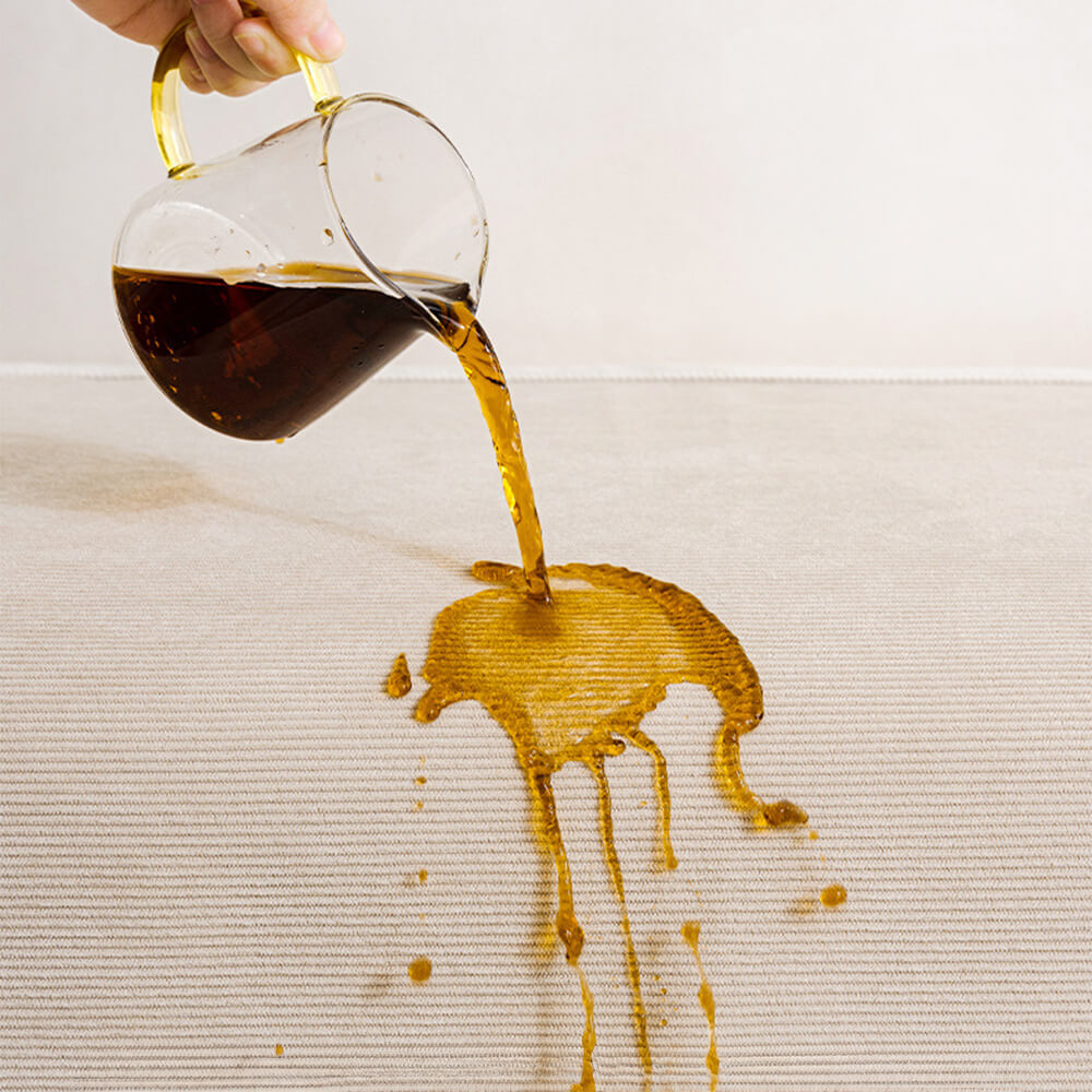 Cubierta de sofá de pana suave anti-scratch de pana suave impermeable para todas las estaciones con pompones