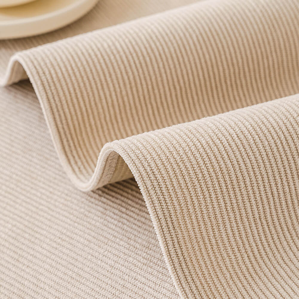 Cubierta de sofá de pana suave anti-scratch de pana suave impermeable para todas las estaciones con pompones