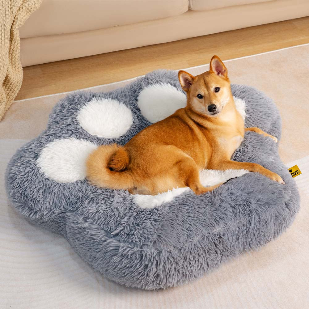 Punto de patada de cama para perros sin deslizamiento y esponjoso lavable