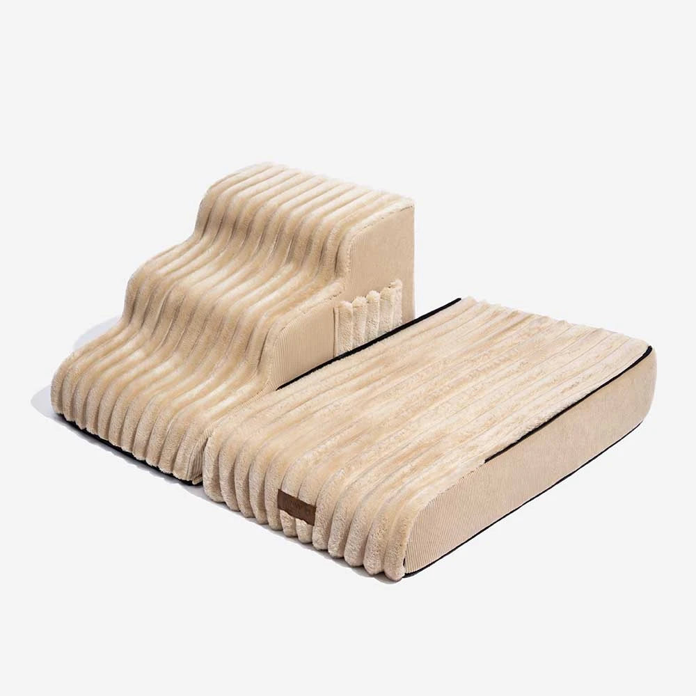 2 in 1 Fluffy Plush Sponge Detachable Pet Stair&Bed - CreamyRamp