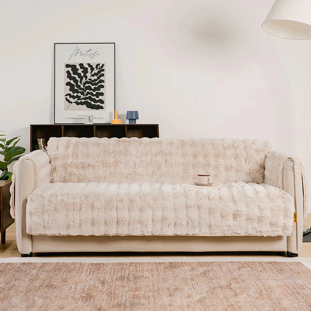 Water-resistant Fluffy Soft Furniture Protector Couch Cover-EverDry