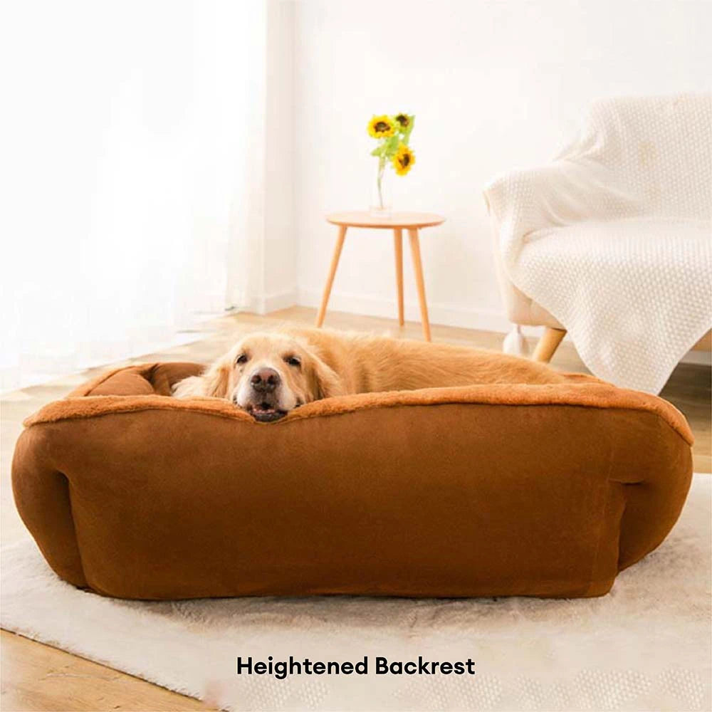 Vintage großes gemütliches beruhigendes Sofa-Hundebett