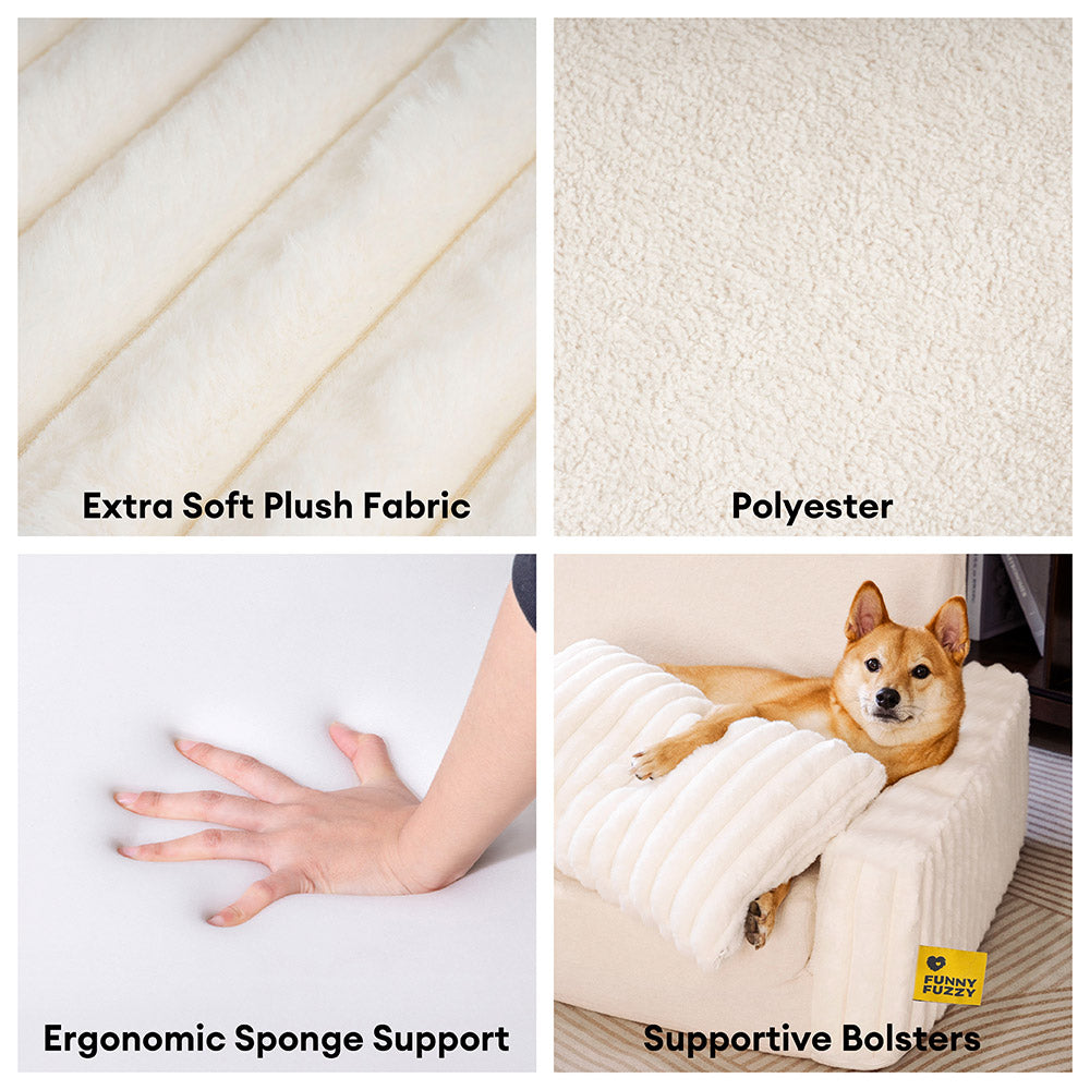 Creamy Fluffy Orthopedic Orthopedic Human Dog Bolster Led - Comfort espandibile