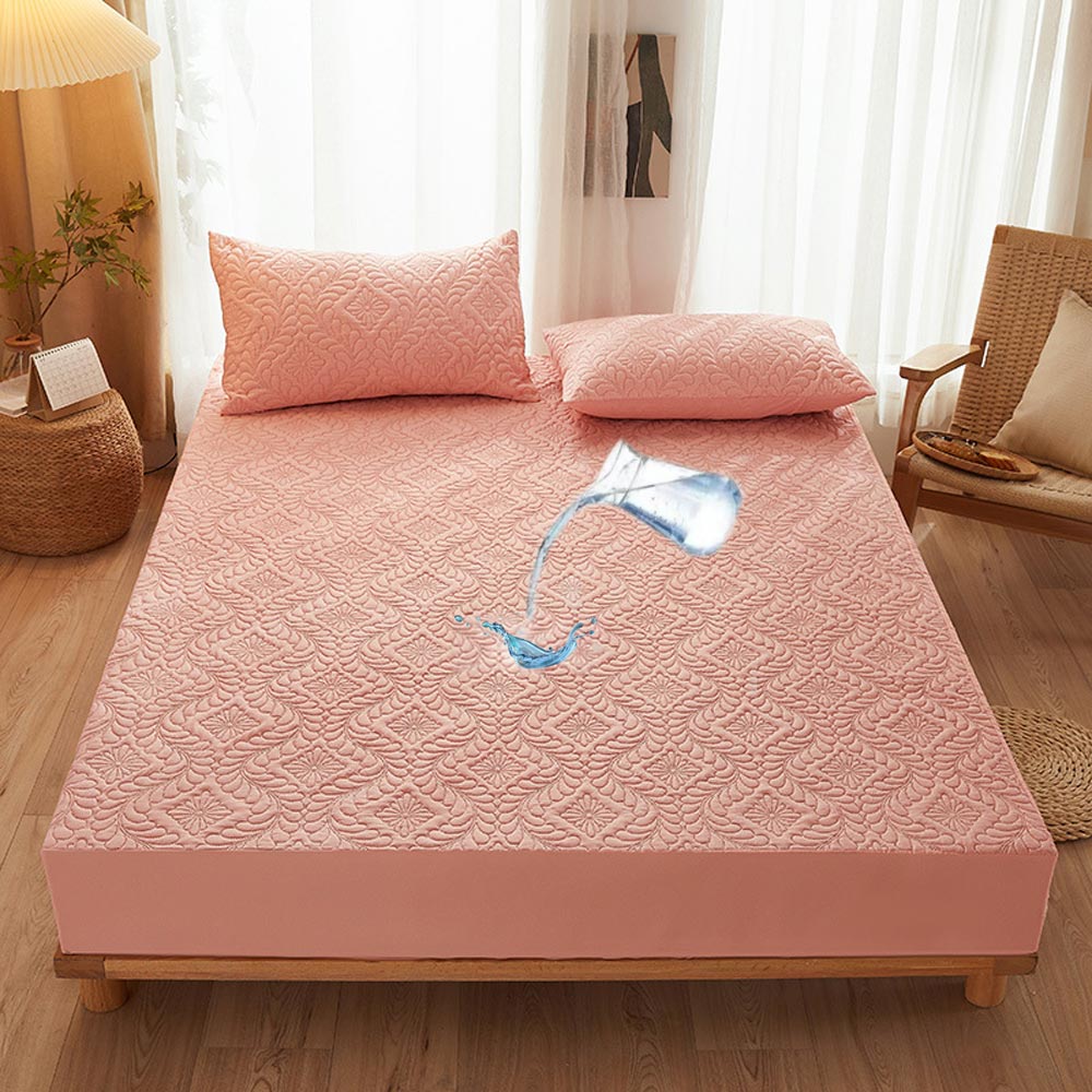 Drap-housse matelassé doux et imperméable, anti-taches, housse de matelas