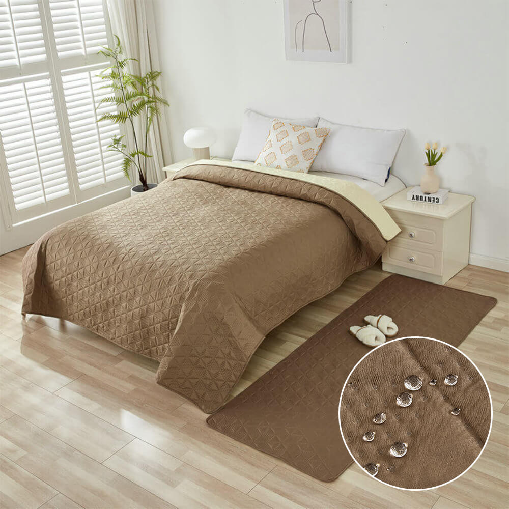 Waterproof Non-Slip Geometric Embossed Multi-Purpose Pet Mat Mattress Protector