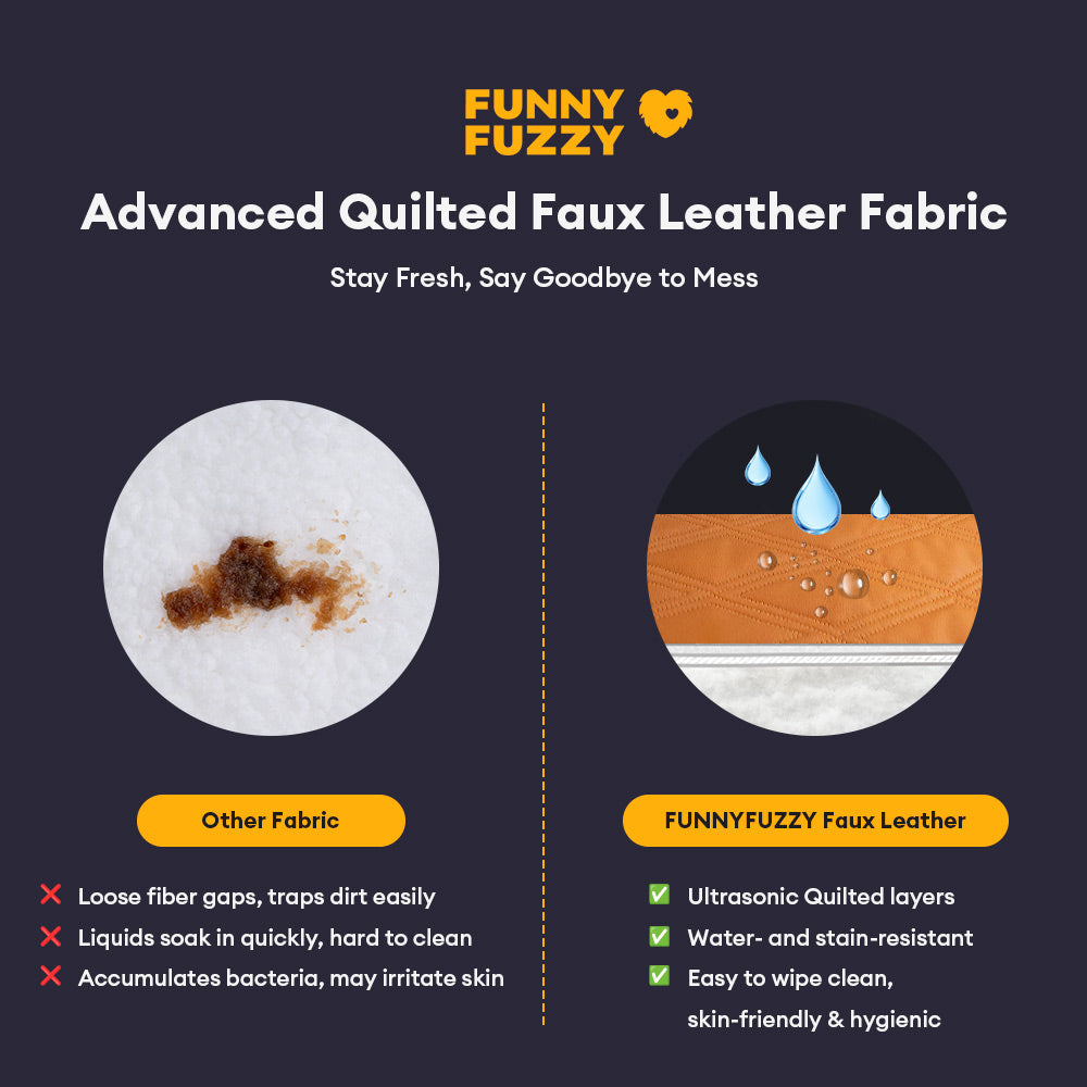 Deluxe Water-repellent Faux Leather Bolster Dog Mat Couch Cover