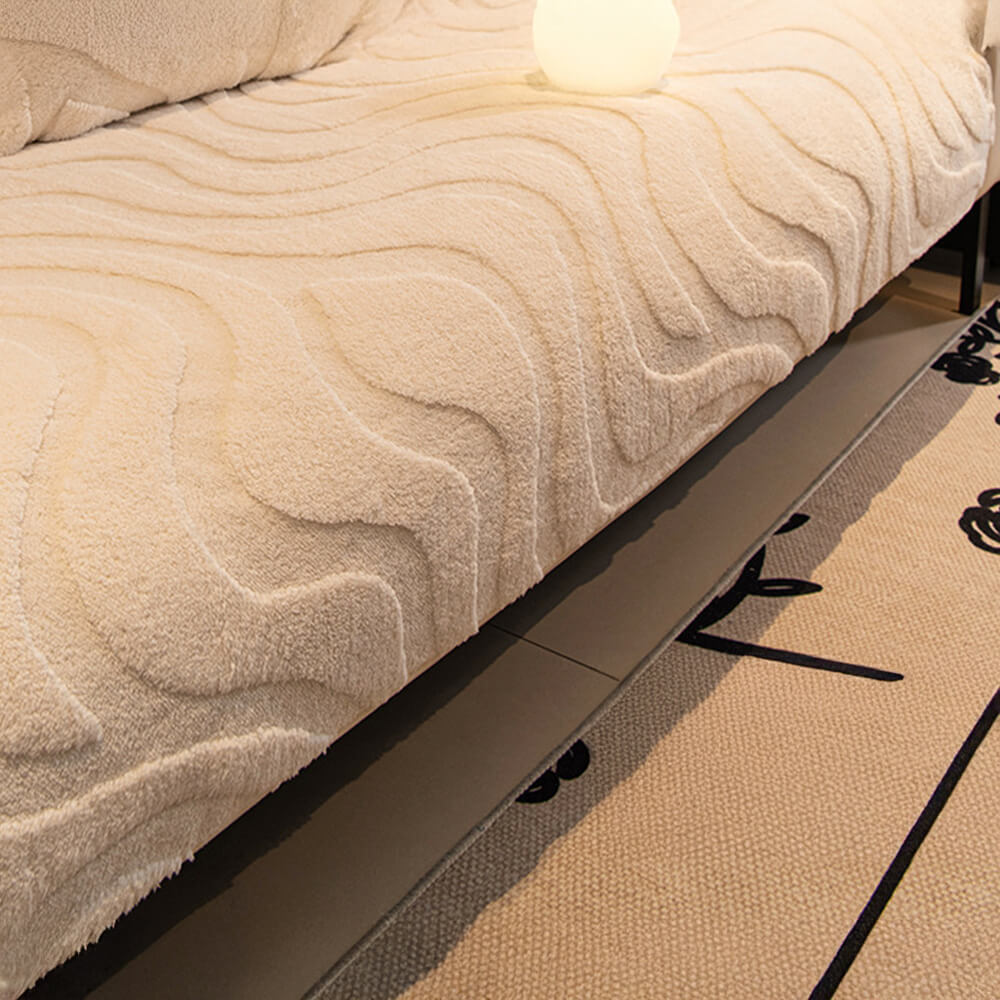 Cubierta de sofá protector sin deslizamiento de Jacquard Curvado Currush
