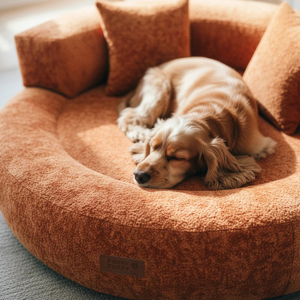 Luxe Diamond Velvet extraíble cama ortopédica para perros con almohada - Dreamnest