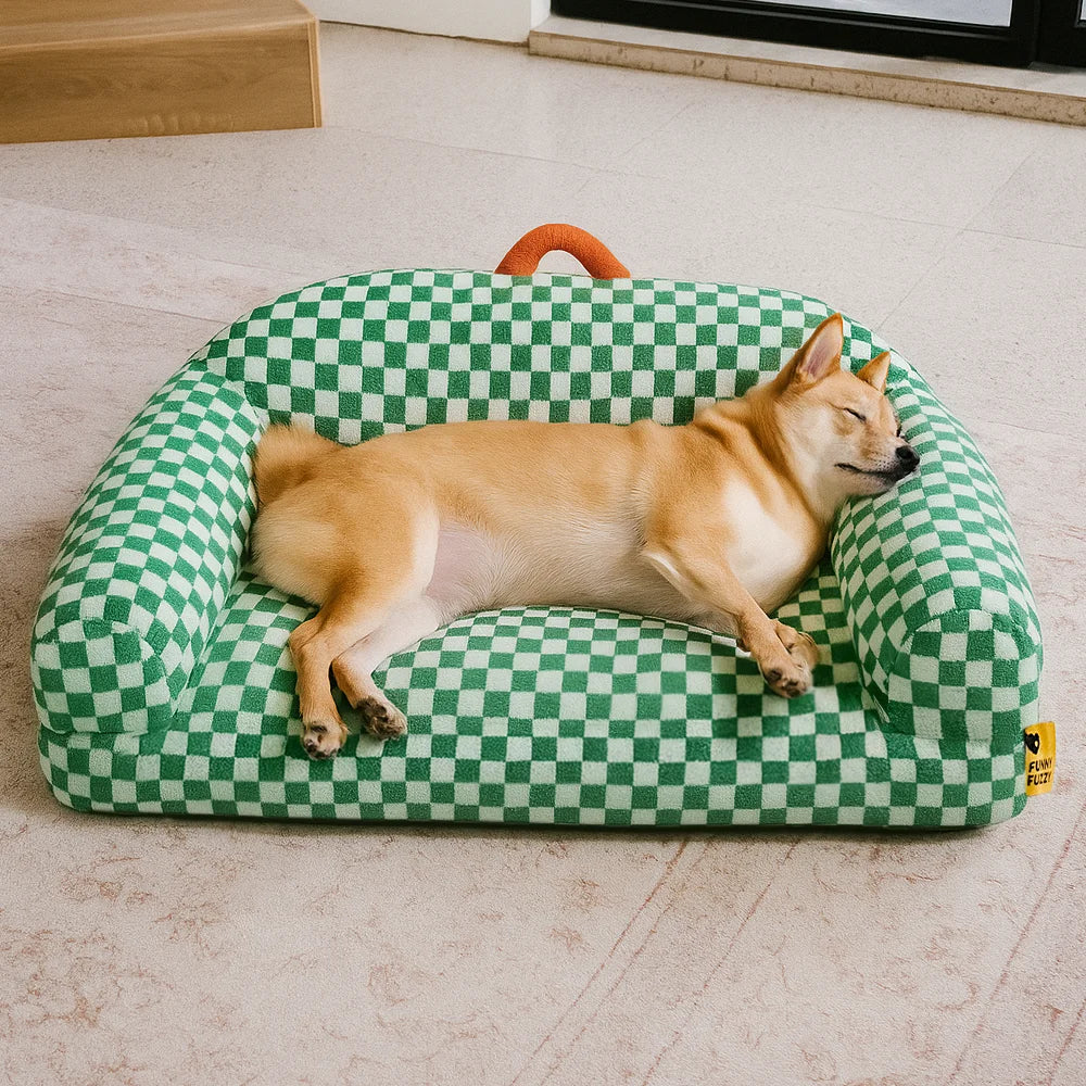 Checkerboard Thick & Fluffy Washable Orthopedic Dog Sofa Bed - CheckMate