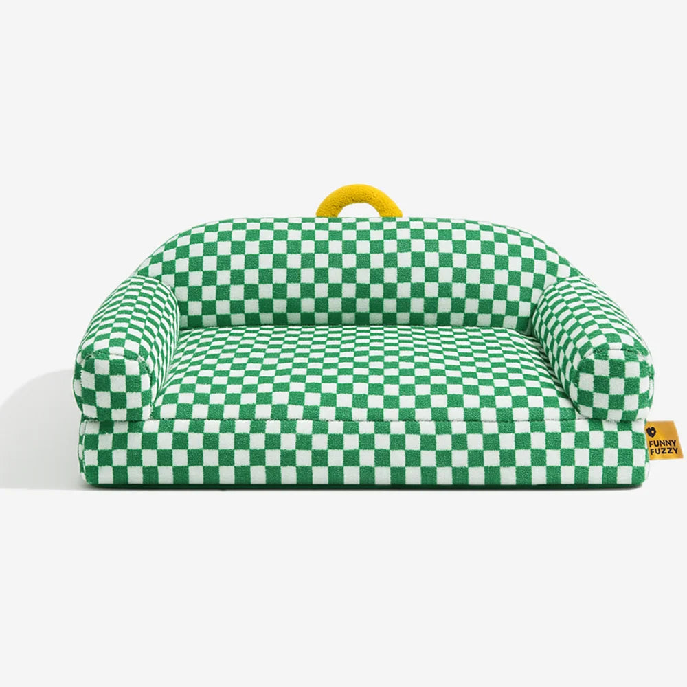 Checkerboard Thick & Fluffy Washable Orthopedic Dog Sofa Bed - CheckMate