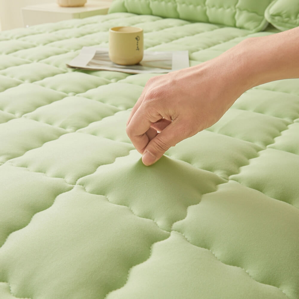 Topper materasso non slip trapuntato traspirato per tutte le season