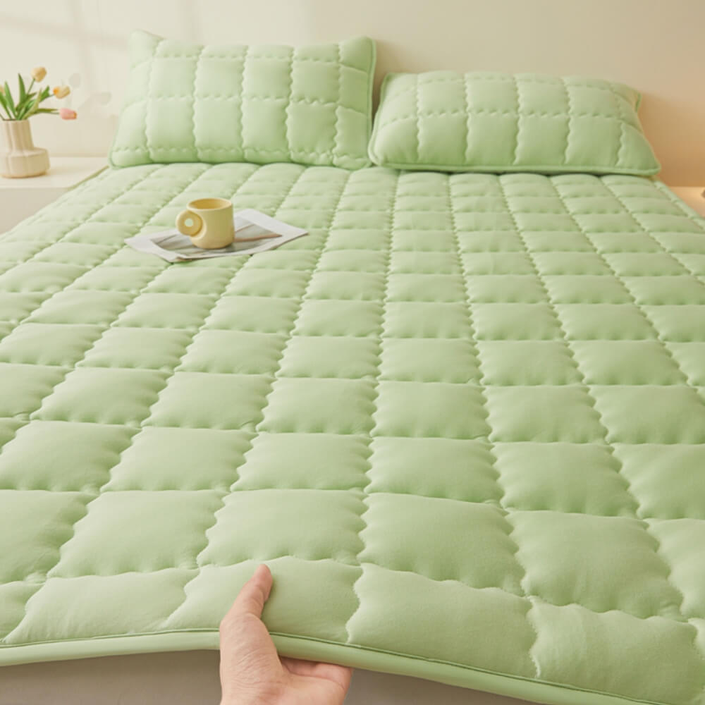 Topper materasso non slip trapuntato traspirato per tutte le season