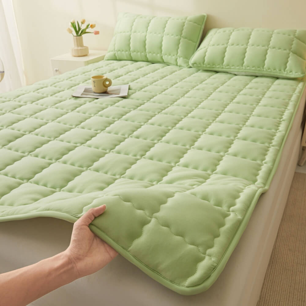 Topper materasso non slip trapuntato traspirato per tutte le season