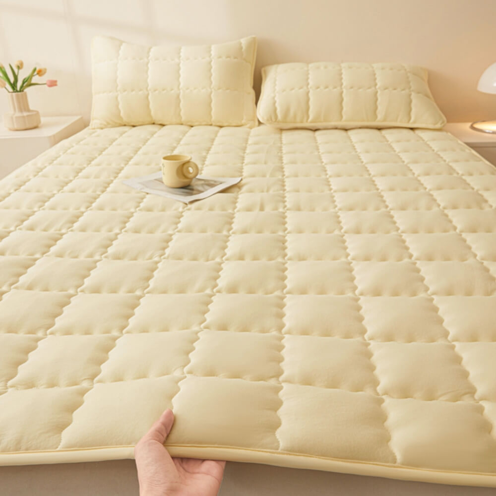 Topper materasso non slip trapuntato traspirato per tutte le season