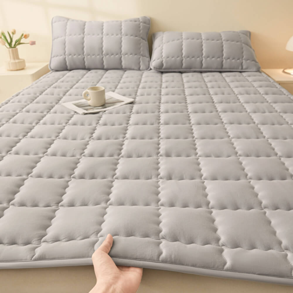 Topper materasso non slip trapuntato traspirato per tutte le season