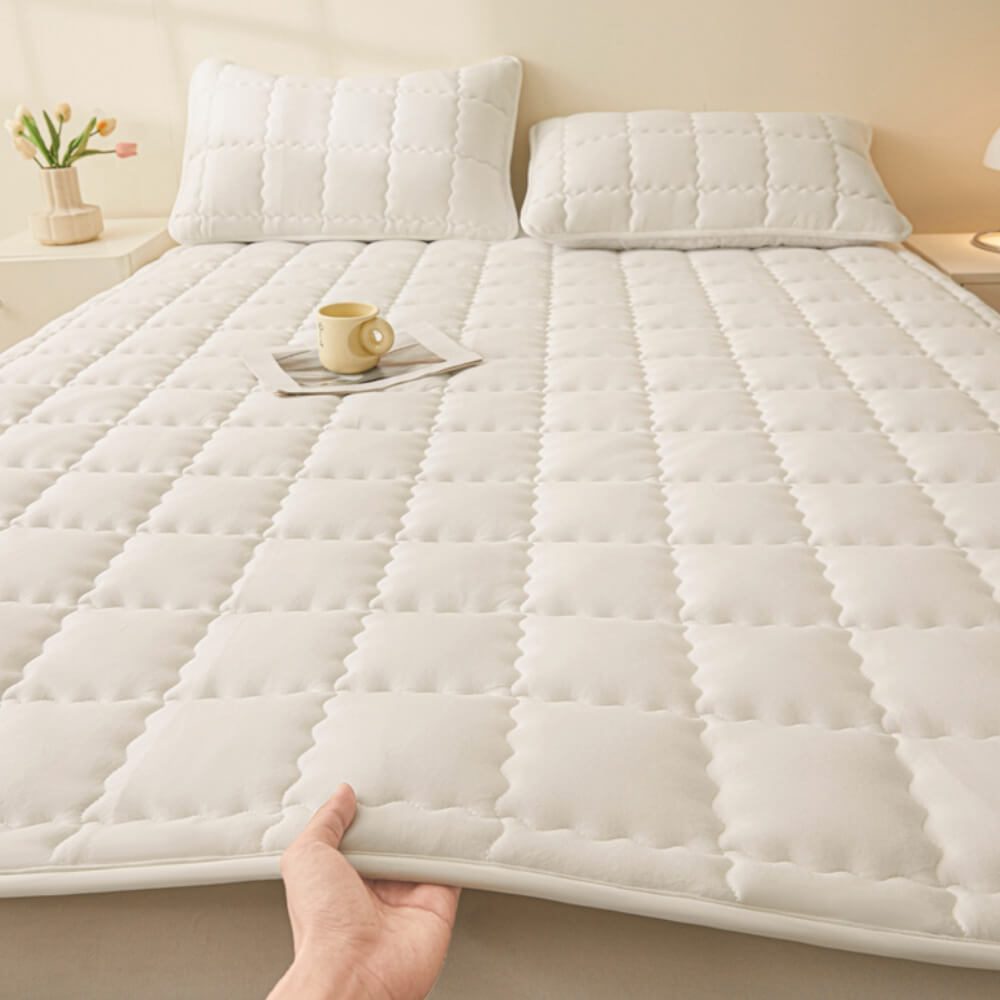 Topper materasso non slip trapuntato traspirato per tutte le season