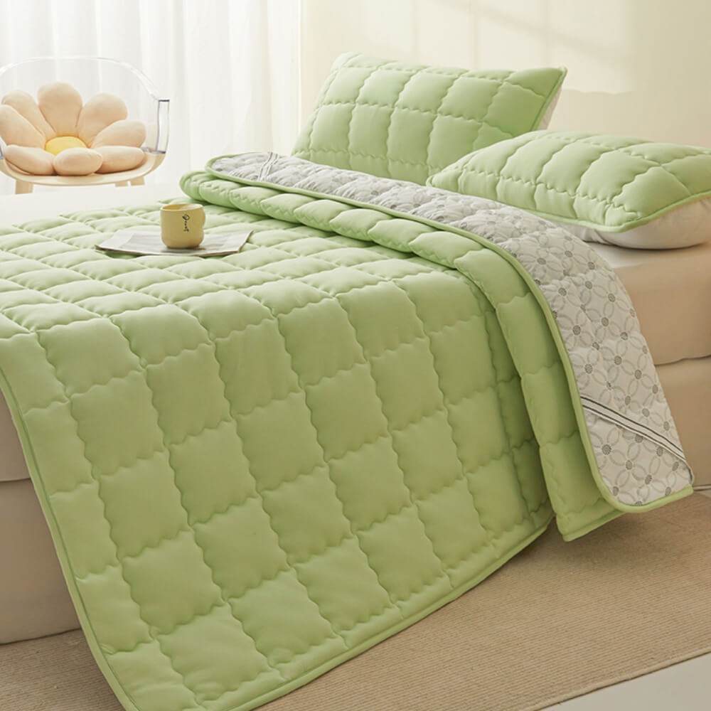 Topper materasso non slip trapuntato traspirato per tutte le season