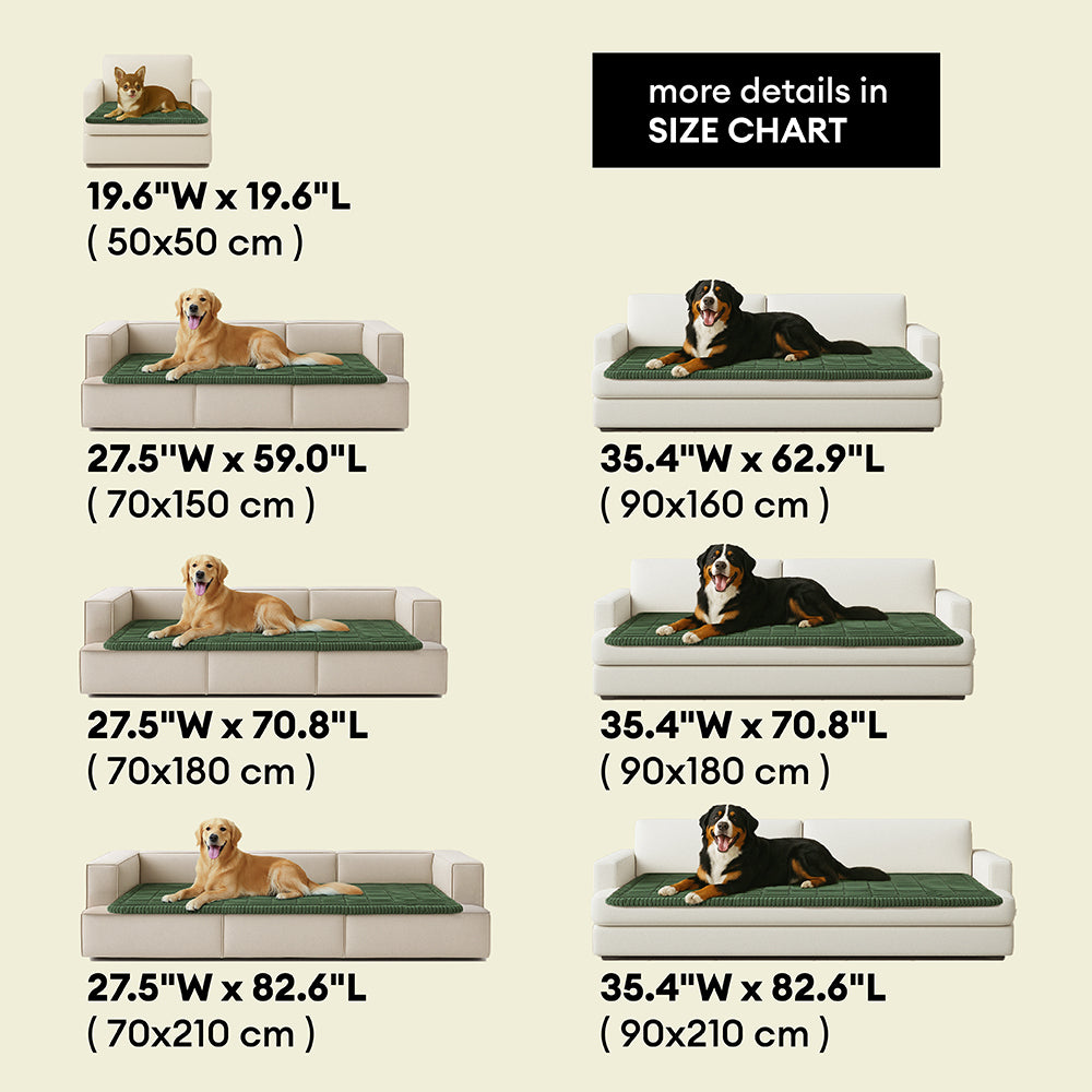 Lazy Soft Flannel Breathable Pet Mat Non-slip Couch Covers