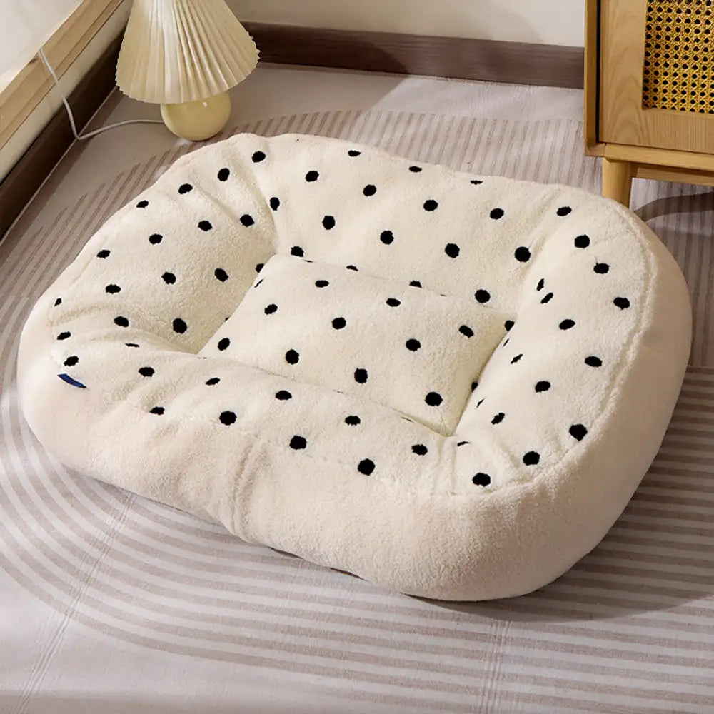 Cookie Plush Winter Warm Cozy Deep Sleep Dog Bed