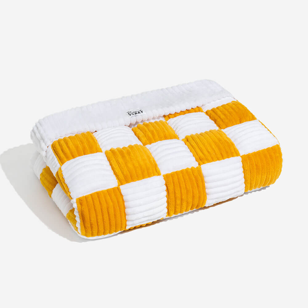 Cream quadrato a quadri accoglienti per cagnolini per mobili coperture per mobili