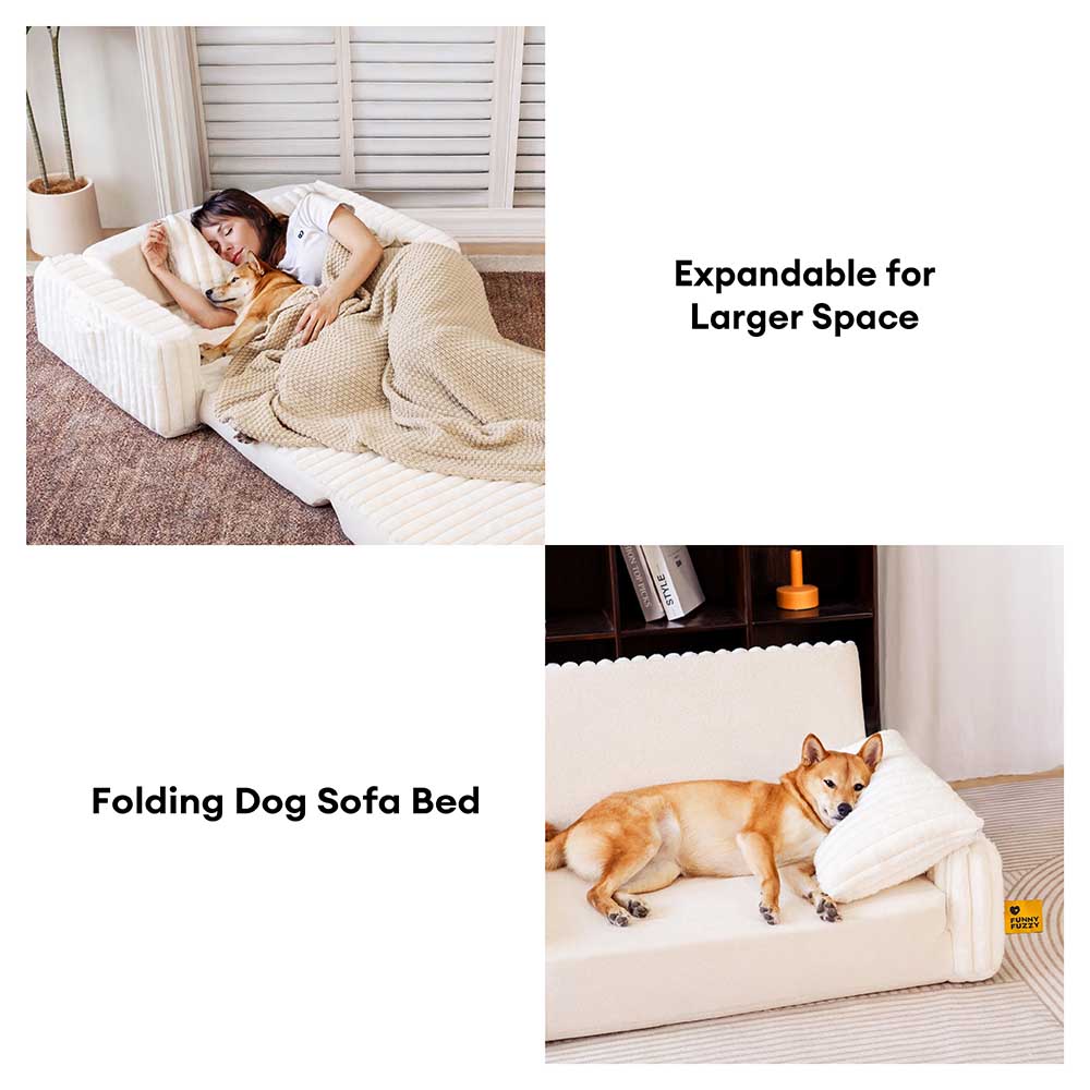 Creamy Fluffy Orthopedic Orthopedic Human Dog Bolster Led - Comfort espandibile