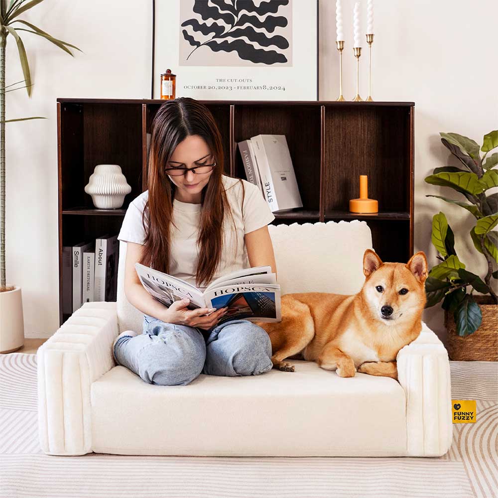 Creamy Fluffy Orthopedic Orthopedic Human Dog Bolster Led - Comfort espandibile