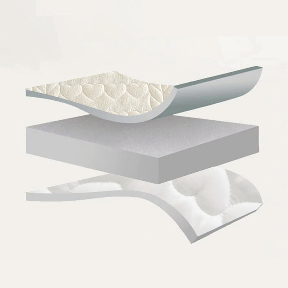 Set de falda de la cama acolchada de terciopelo cremoso de la leche