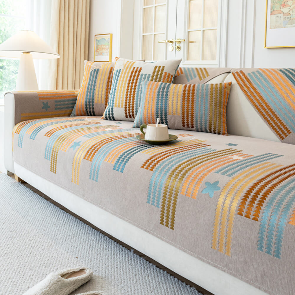 Chic All-Seasons Chenille Anti-Scratch Anti-Slip Furniture Protector Cover