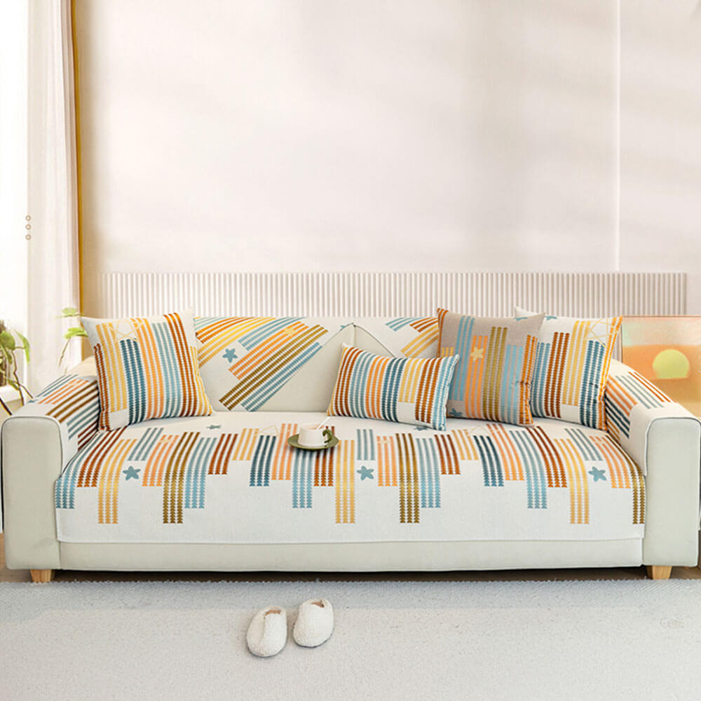 Chic All-Seasons Chenille Anti-Scratch Anti-Slip Furniture Protector Cover