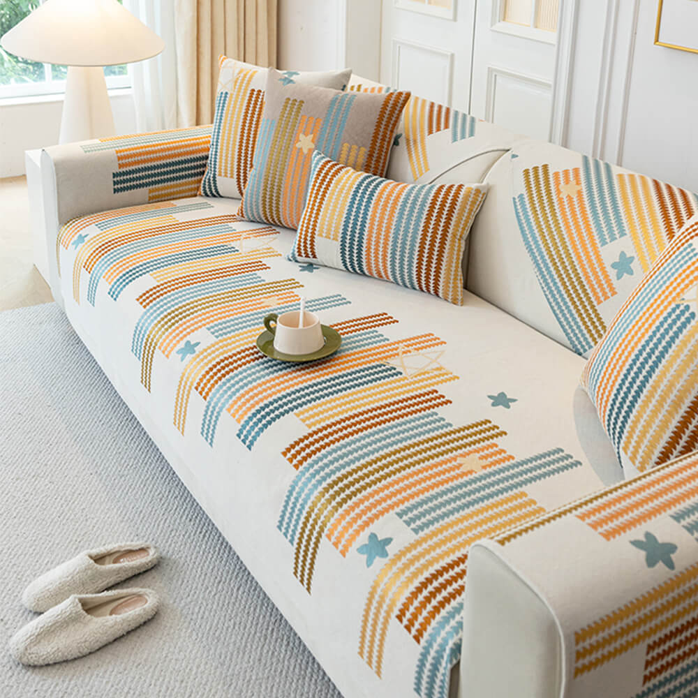 Chic All-Seasons Chenille Anti-Scratch Anti-Slip Furniture Protector Cover