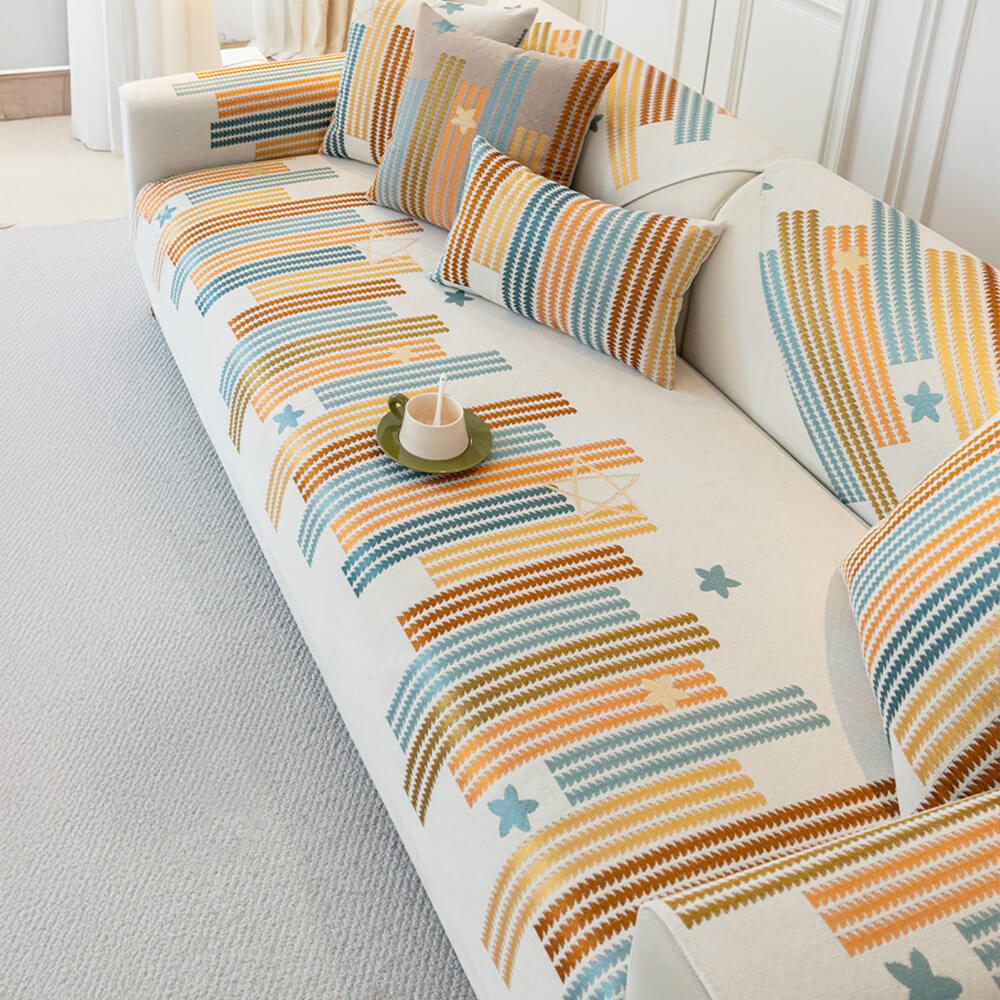 Chic All-Seasons Chenille Anti-Scratch Anti-Slip Furniture Protector Cover
