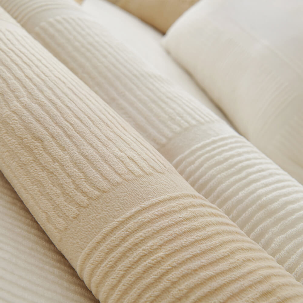 Klassischer, gestreifter, quadratischer Plüsch-Couchbezug