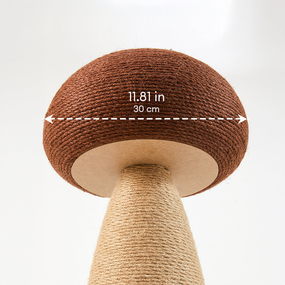 Posta di graffi di sisal naturale a forma di funghi per gatti di grandi dimensioni