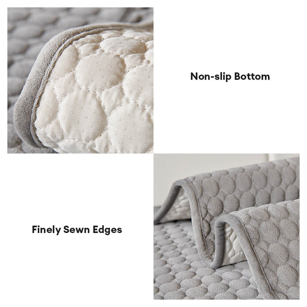 Coperchio di divano traspirante non slip traspirante in pelle scamosciata in pelle scamosciata.