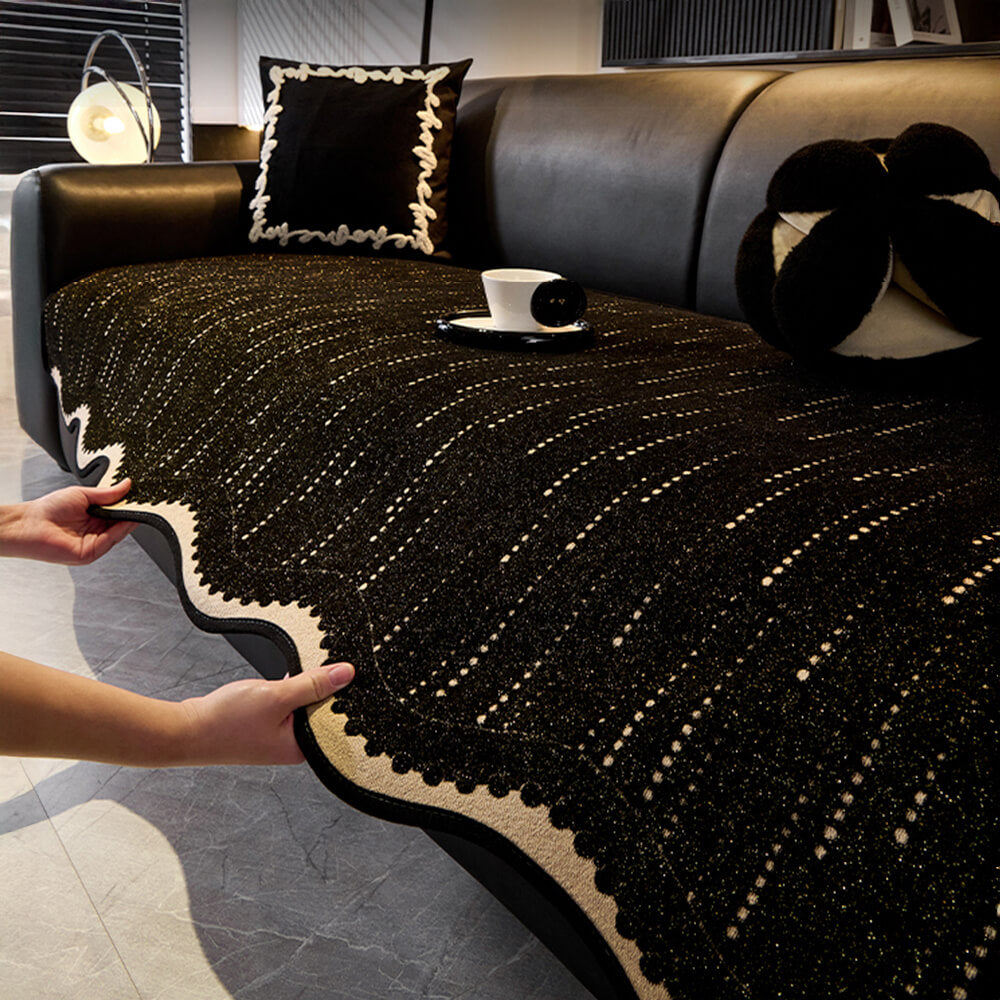 Cubierta de sofá con forma ondulada de modernas de Chenille