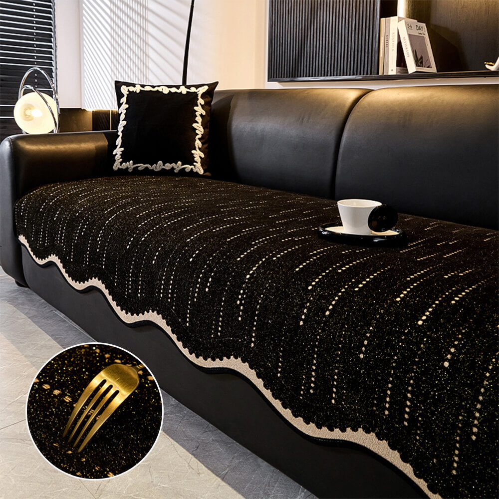 Cubierta de sofá con forma ondulada de modernas de Chenille