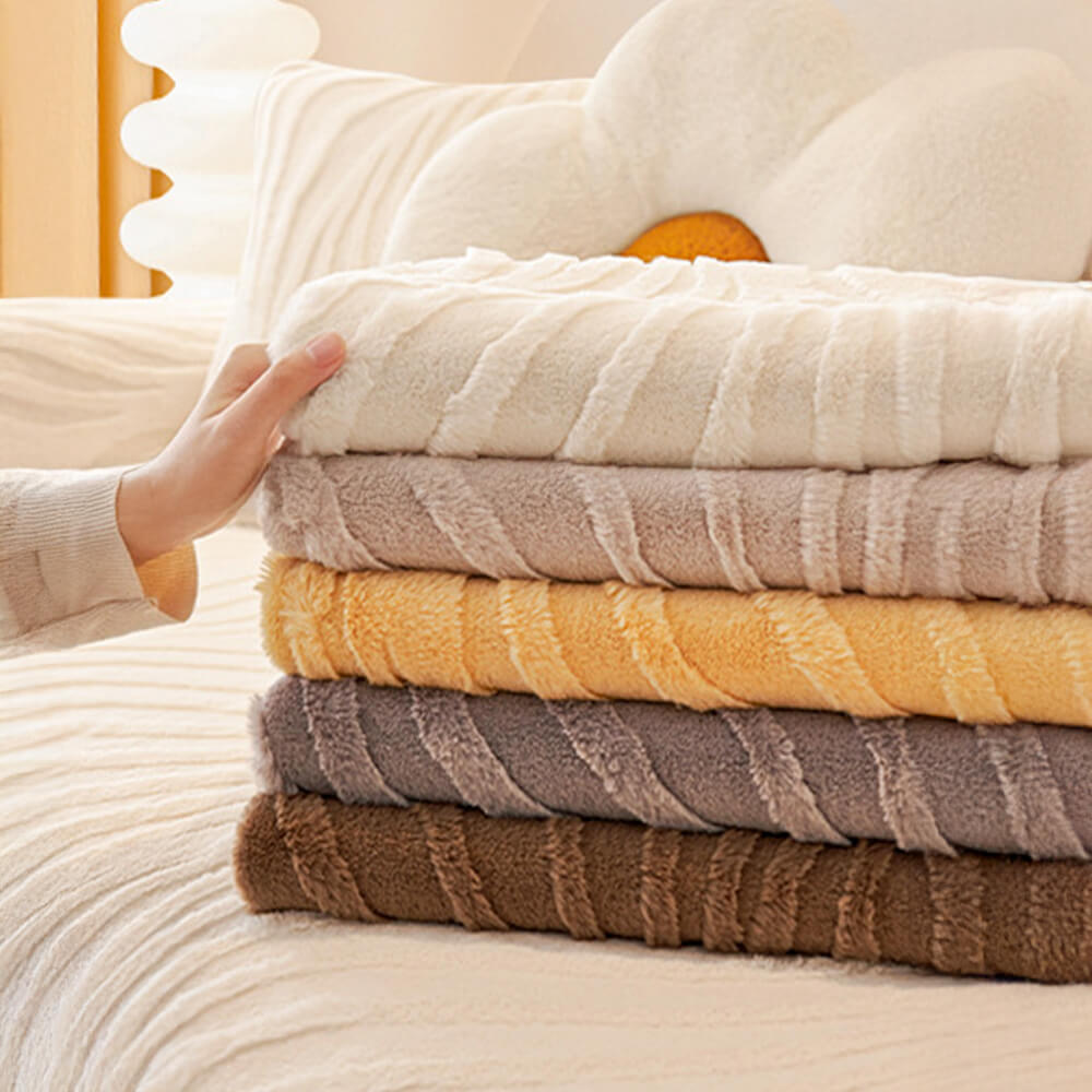 Copertina di divani non slip plush-slip con testure d'onda