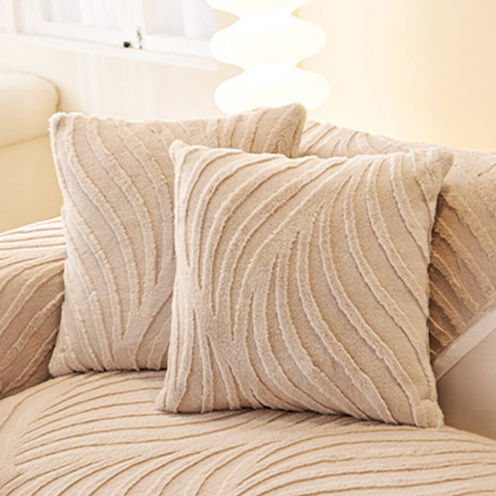 Copertina di divani non slip plush-slip con testure d'onda