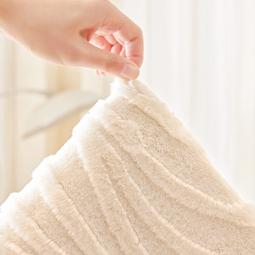 Copertina di divani non slip plush-slip con testure d'onda