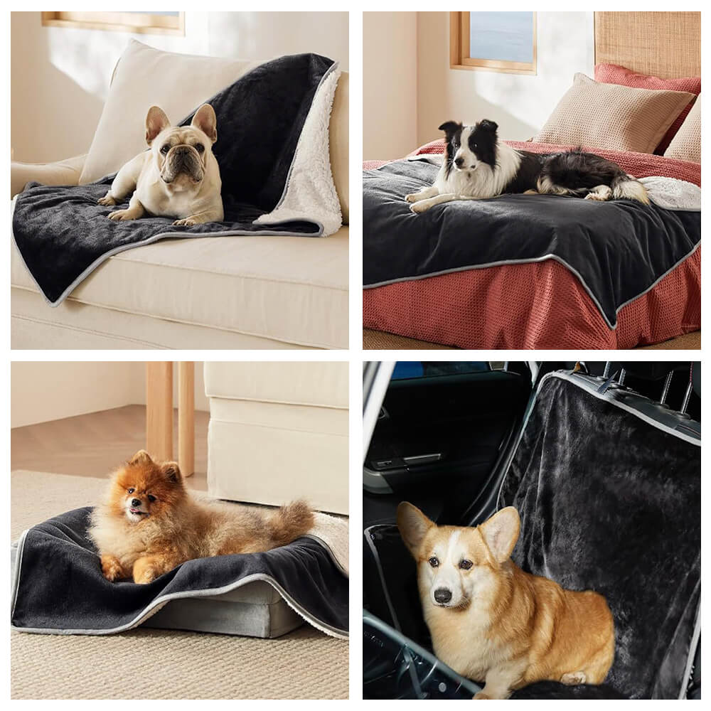 Acogedor & Manta protectora reversible de forro polar para mascotas