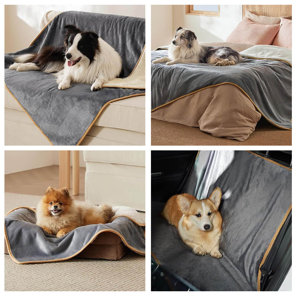 Acogedor & Manta protectora reversible de forro polar para mascotas