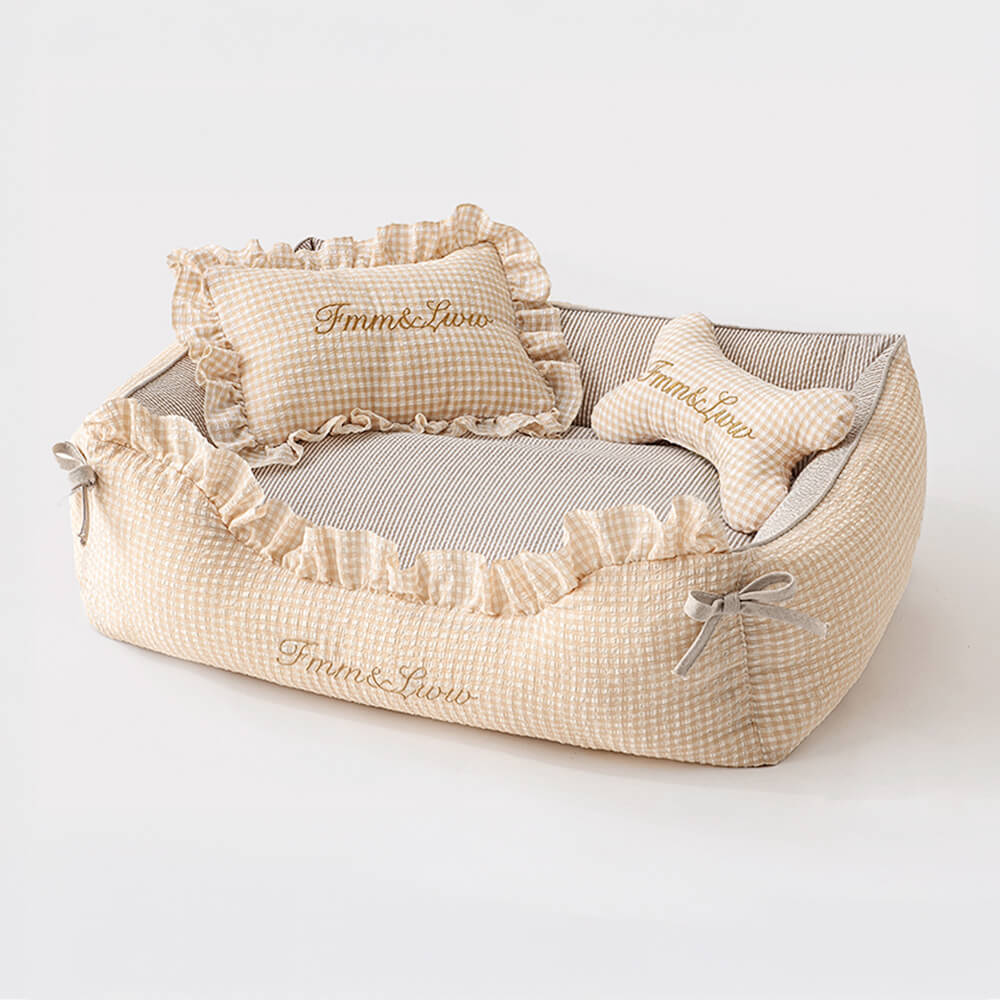 Perro lavable de guinga suave & Sofá cama para gatos con almohadas