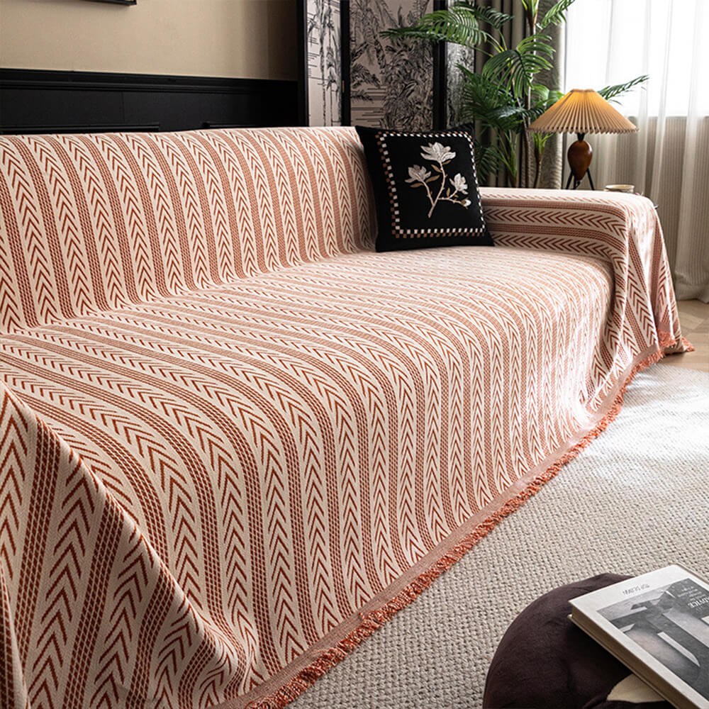 Cover di divano di Chenille Jacquard Tassel