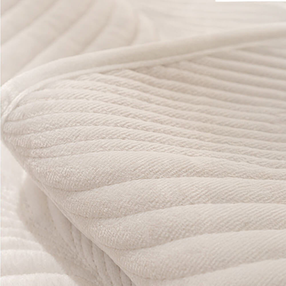 Coperchio di divano senza slip caldo peluche a motivi fogliare