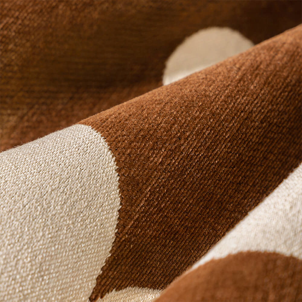 Elegante copertina di divano di Chenille floreale con bordo ondulato