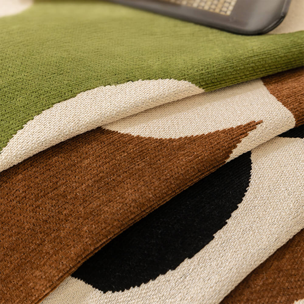 Elegante copertina di divano di Chenille floreale con bordo ondulato