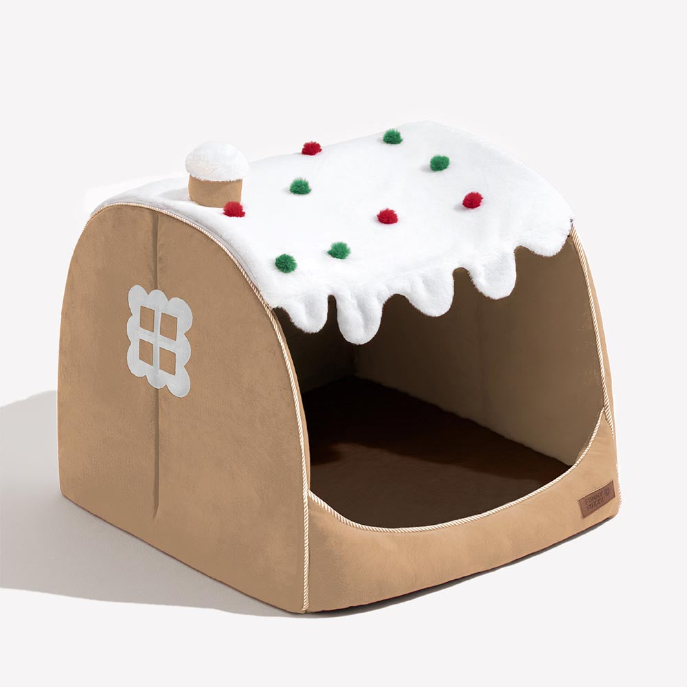 Letto per cani ortopedici di Snow House Festive - Calore natalizio
